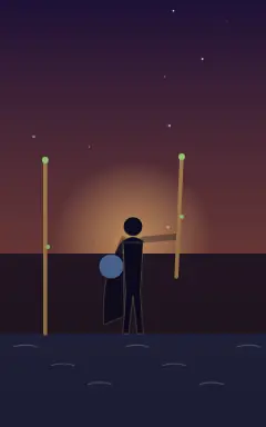 완드 2 (Two of Wands)